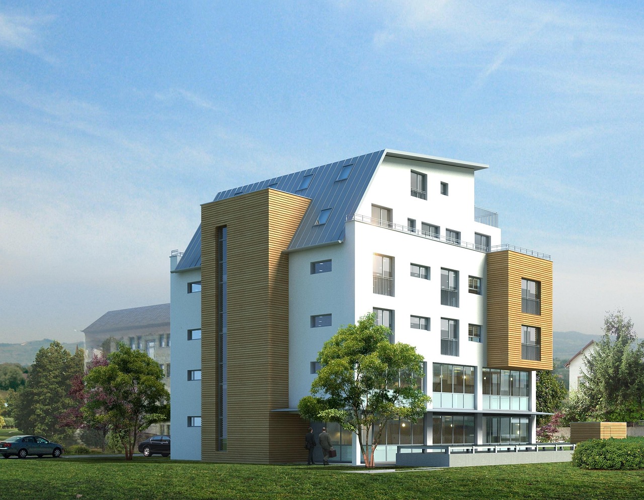 apartment building, villa, rendering, visualization, architecture, visualization 3d, architectural visualization, landscape, building, cgi, apartment building, villa, villa, villa, villa, villa